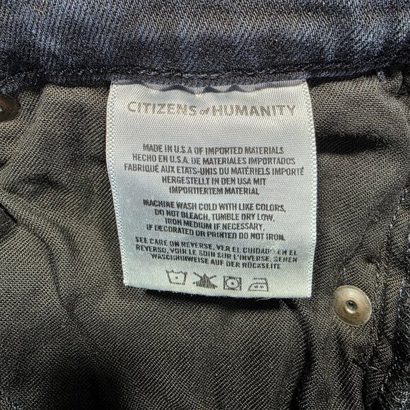 Citizens Of Humanity Jeans Womens 28 Black Rocket Crop High Rise Skinny Cropped - Picture 6 of 10